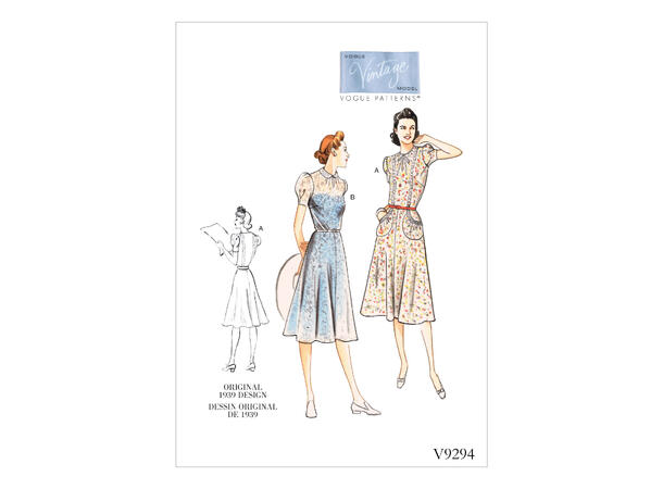 Vogue 9294 - Vintage Kjole.