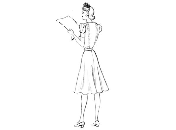 Vogue 9294 - Vintage Kjole.