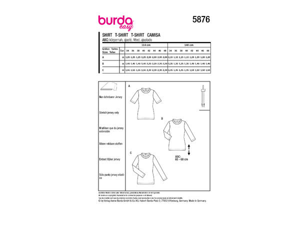 Burda 5876 - Genser
