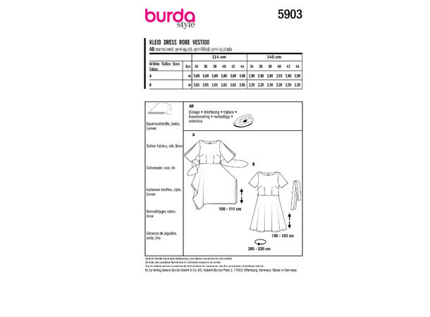 Burda 5903 - Kjole