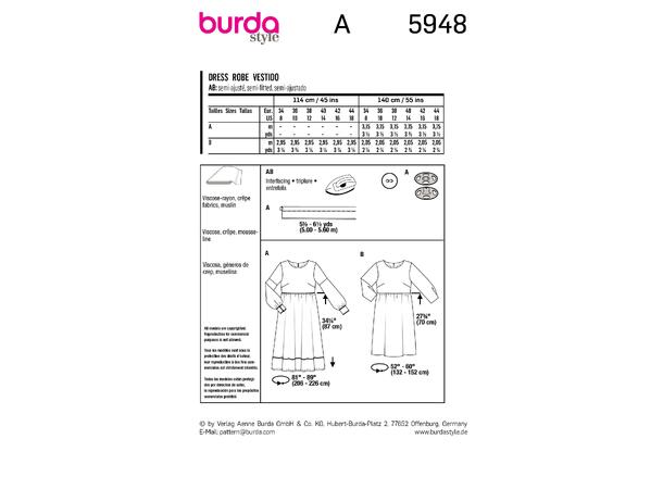 Burda 5948 - Kjole