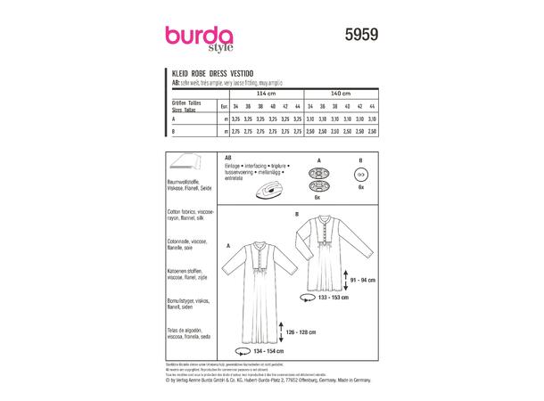 Burda 5959 - Kjole
