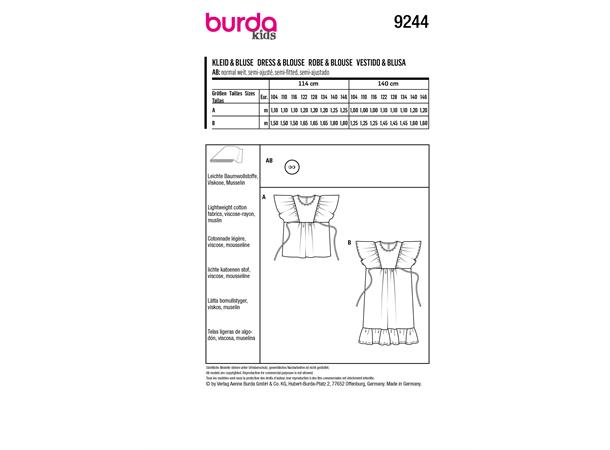 Burda 9244 - Bluse og kjole