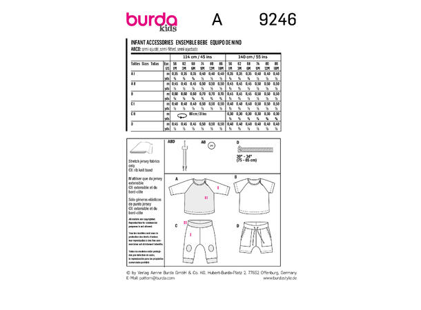 Burda 9246 - Sett med genser og bukse
