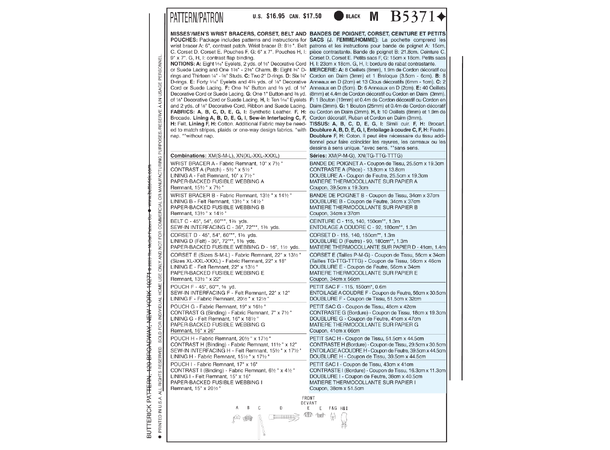 Butterick 5371, unisex tilbehør