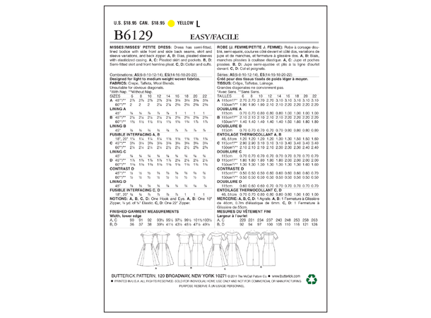 Butterick 6129, Kjole