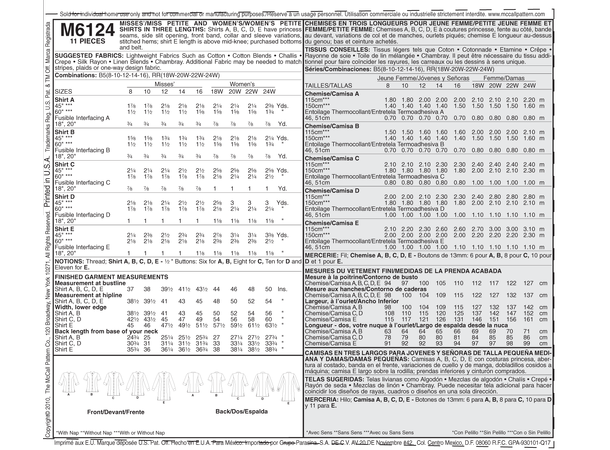 McCall's 6124 - Skjorte.