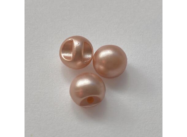 Perleknapp, ferskenrosa