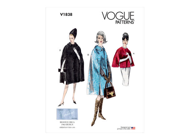 Vogue 1838 - Vintage Cape-kåpe.