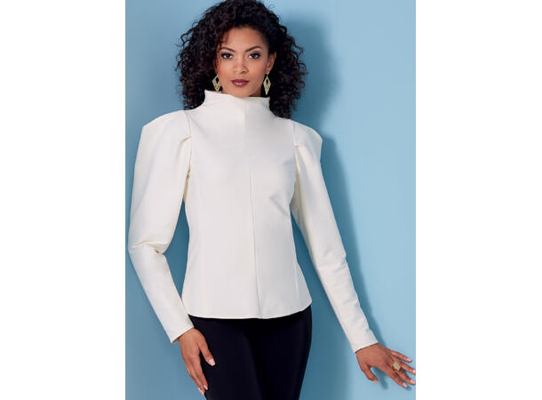 Vogue 1847 - Bluse med puffermer