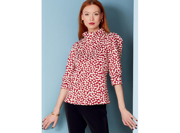 Vogue 1847 - Bluse med puffermer
