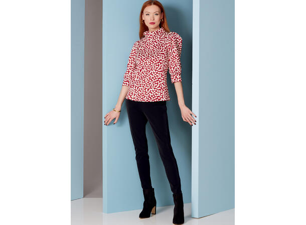 Vogue 1847 - Bluse med puffermer