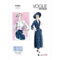 Vogue 1863 - Vintage Drakt & Bluse A5 (6-8-10-12-14)