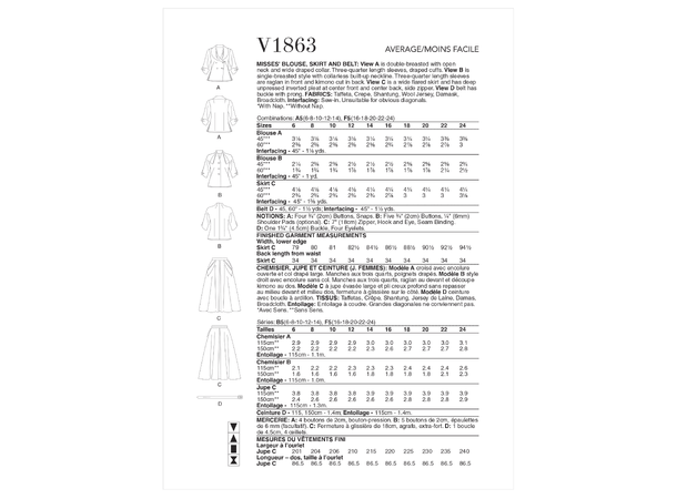 Vogue 1863 - Vintage drakt.