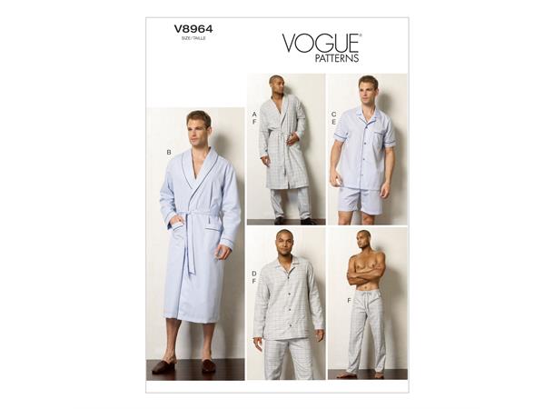 Vogue 8964 - Pysjamas og slåbrok MUU (34-36-38-40)