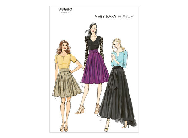 Vogue 8980 - Skjørt.