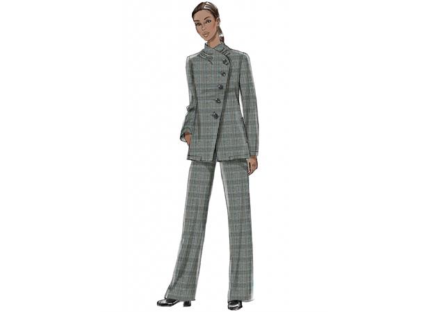 Vogue 9274 - Asymmetrisk jakke med bukse A5 (6-8-10-12-14)