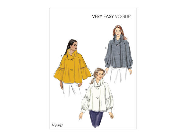 Vogue 9347 - Tynn jakke.