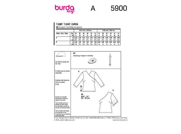 Burda 5900 - Topp