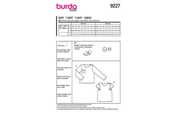Burda 9227 - Genser og topp