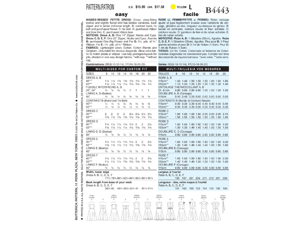 Butterick 4443- kjole