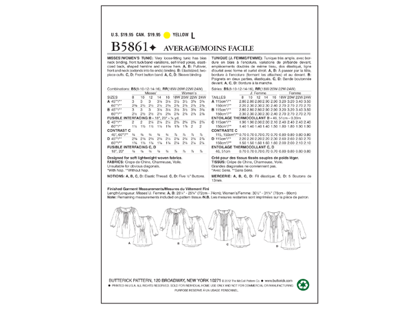 Butterick 5861-Tunika