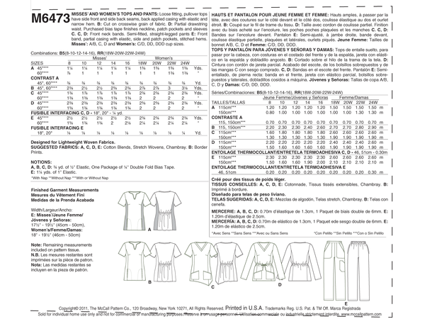 McCall's 6473 -Sykepleieruniform.