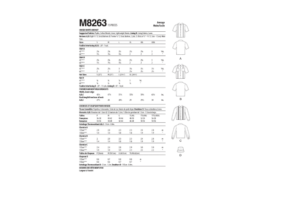 McCall's 8263 - Skjorte og bøttehatt.