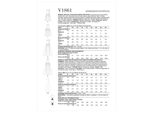 Vogue 1861 - Kjole B5 (8-10-12-14-16)