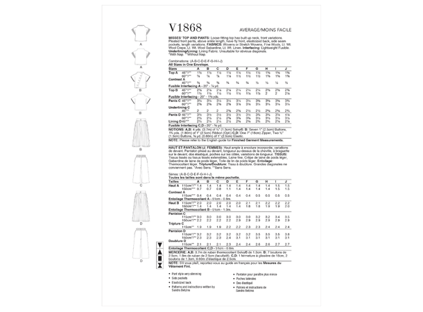 Vogue 1868 - Topp og bukse.