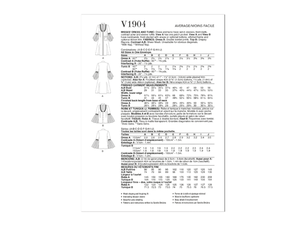 Vogue 1904 - Kjole og tunika.
