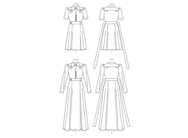 Vogue 1908 - Kjole med knyting i livet.