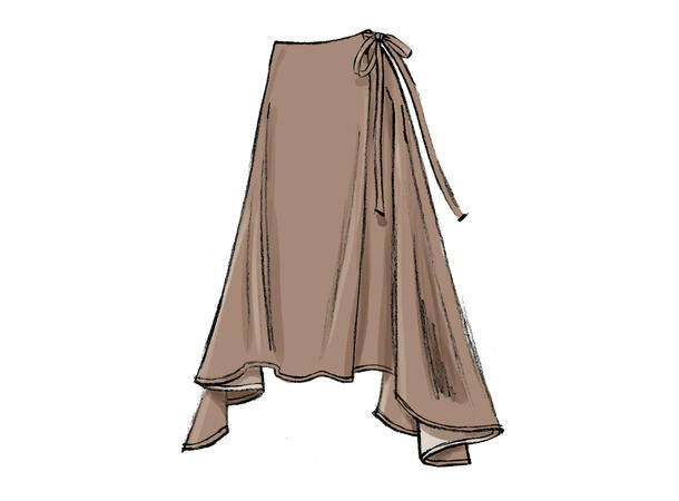 Vogue 8856 - Omslagsskjørt