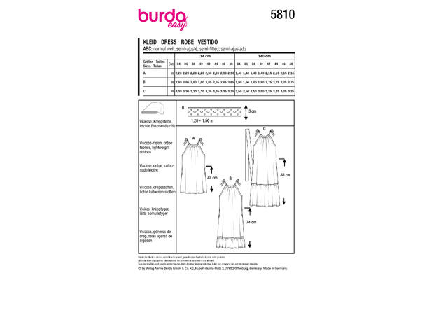 Burda 5810 - Kjole