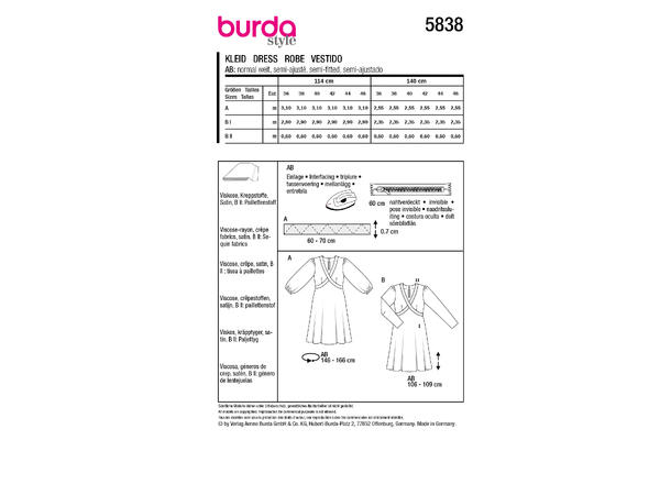Burda 5838 - Kjole