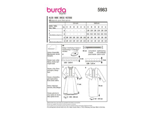 Burda 5983 - Kjole