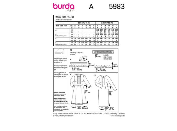 Burda 5983 - Kjole