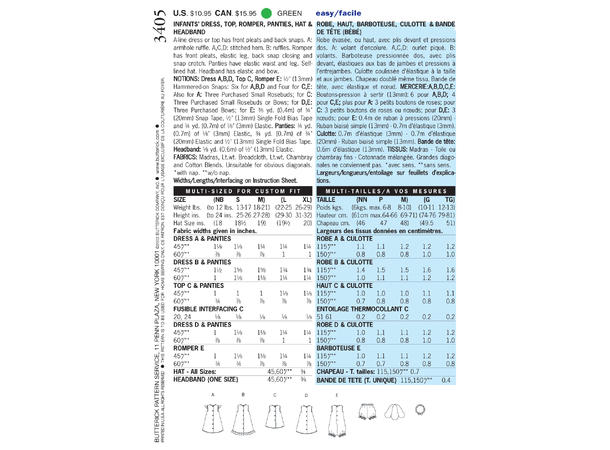 Butterick 3405 - Babysett