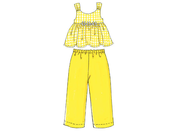 McCall's 6017 - Kjole, topp, shorts og bukse til barn.
