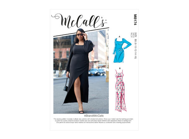 McCall's 8174 - Kjole med splitt.
