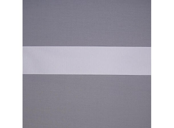 Ripsbånd Hvit, 40 mm