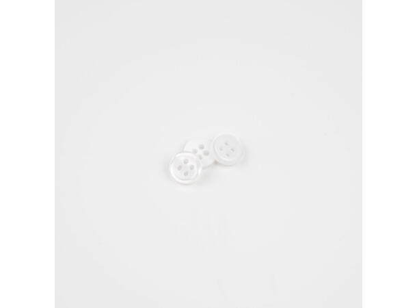 Skjorteknapp Hvit, 9mm