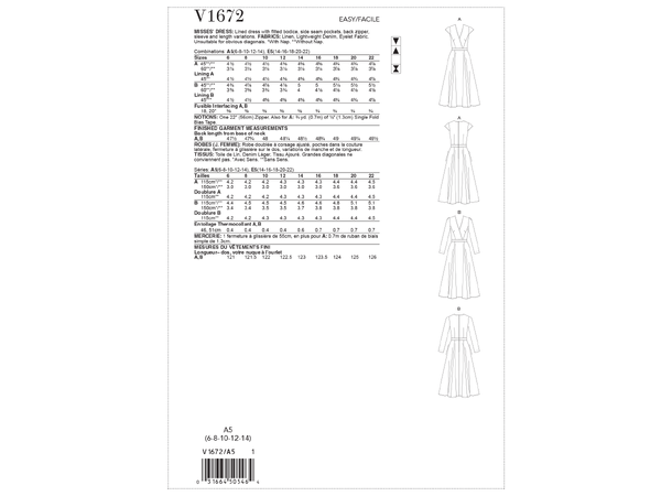 Vogue 1672 - Kjole.