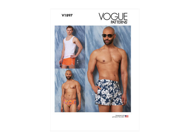 Vogue 1897 - Badeshorts og singlet.