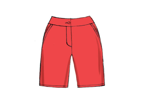 Vogue 9008 - Capri eller plissert shorts.