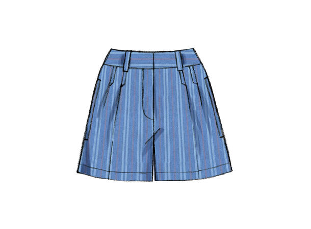 Vogue 9008 - Capri eller plissert shorts.