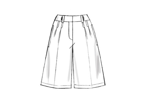 Vogue 9008 - Capri eller plissert shorts.