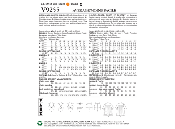 Vogue 9255 - Vintage BH og undertøy