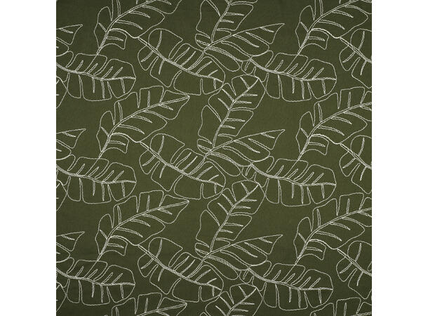 Broderte palmeblader Viskose og linblanding 