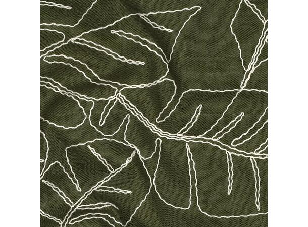 Broderte palmeblader Viskose og linblanding 